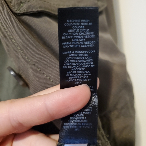 White House Black Market Soft Olive Utility Jacket, 10 Petite - Picture 5 of 5